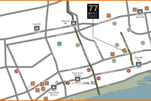 77 East Coast Condo Location Map